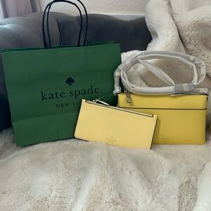🌻🌻🌻KATE SPADE CROSSBODY🌻🌻🌻 New with tags. Comes with Cute Yellow Wristlet!